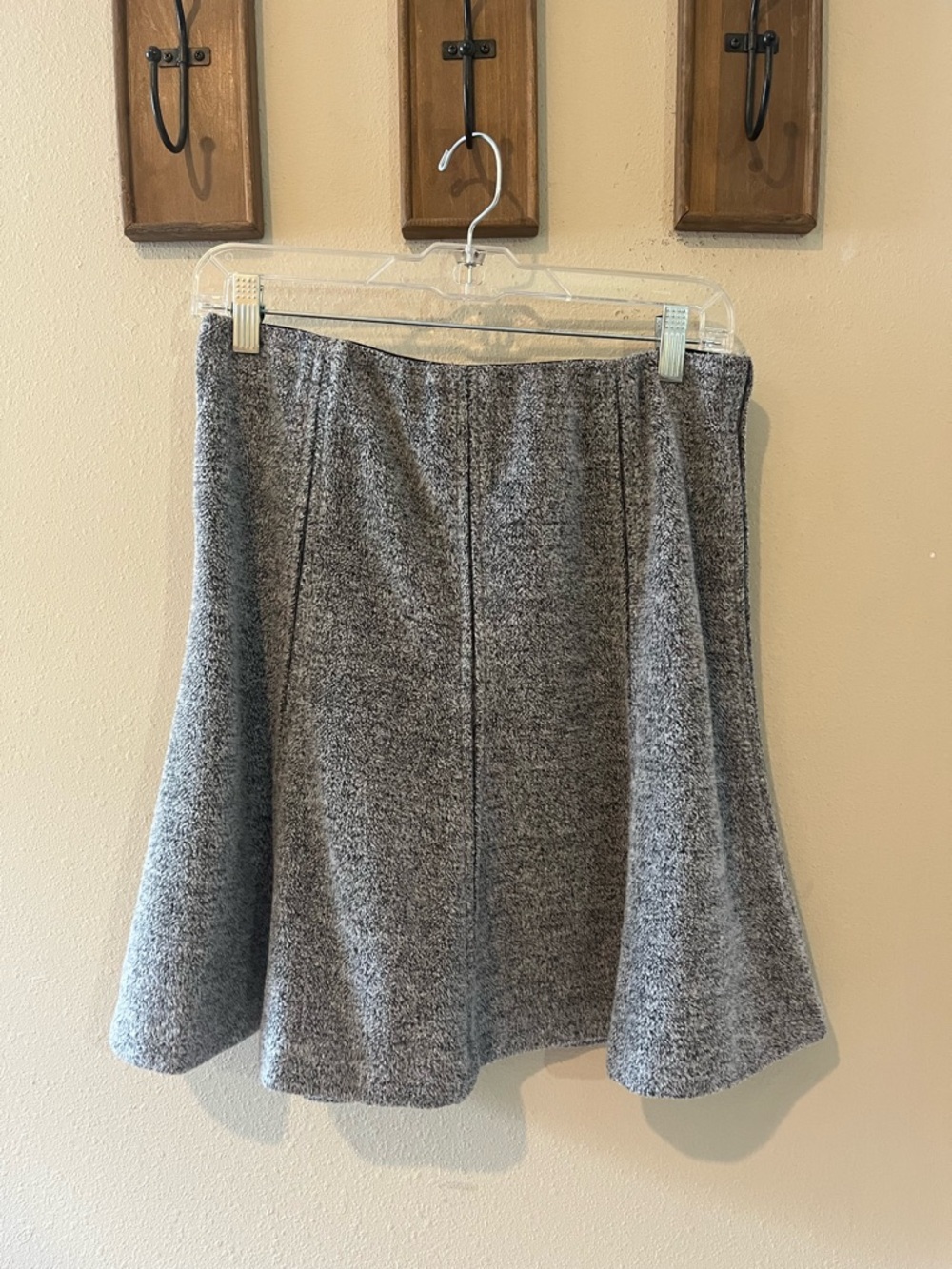 LOFT Heather Gray A-Line Knit Skirt